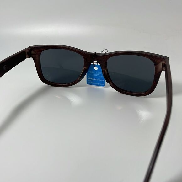 NWT Papa & Barkley Classic Dark Brown Wood Grain Sunglasses - Picture 4 of 6